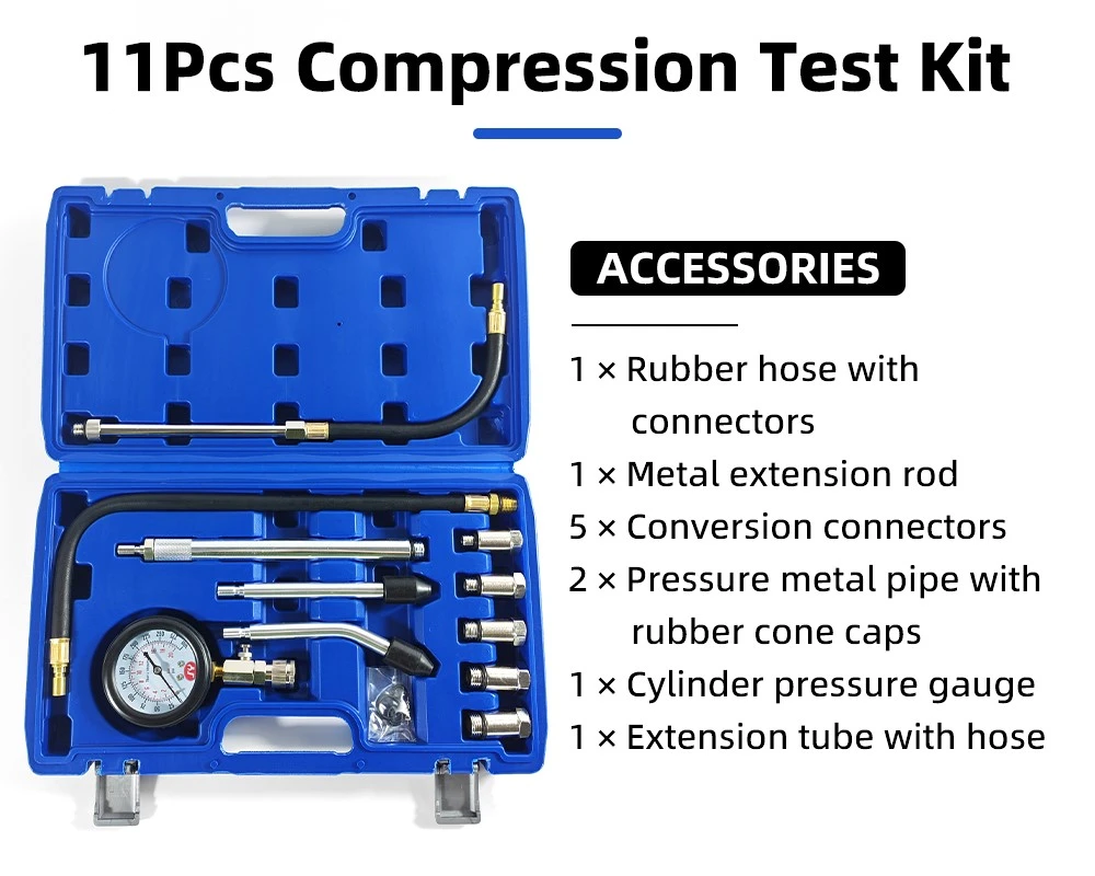 11PCS Engine Cylinder Compression Tester Kit-1 11PCS Engine Cylinder Compression Tester Kit-1
